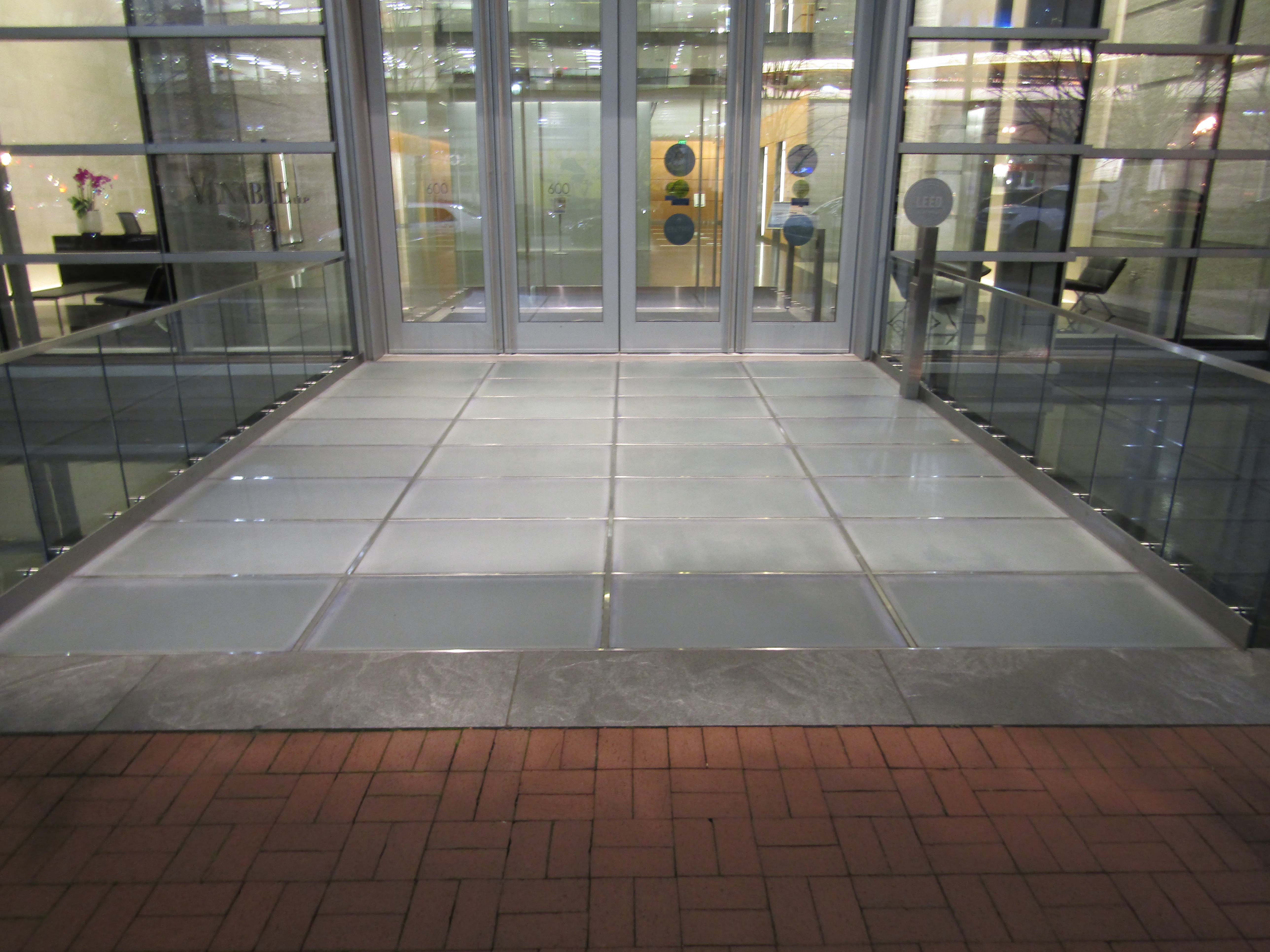 glass flooring to walk on
