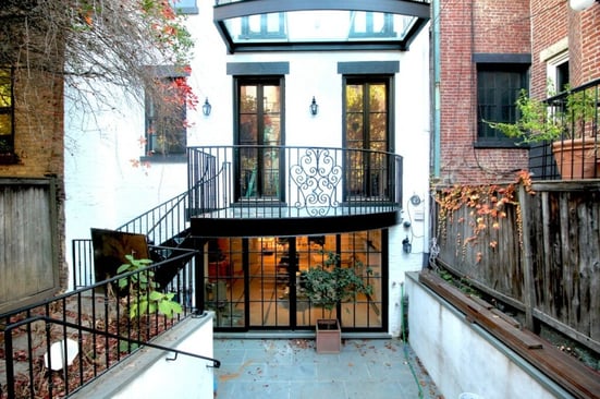 balcony with glass