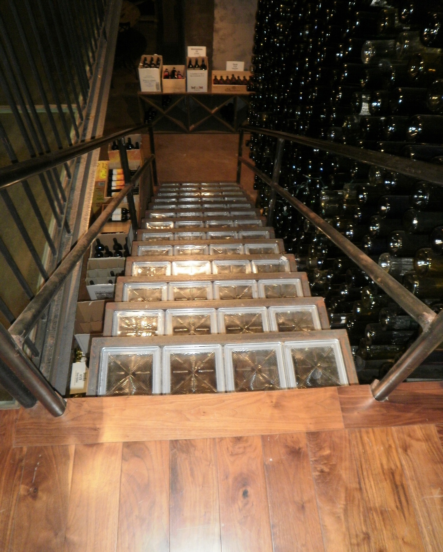 glass stair case