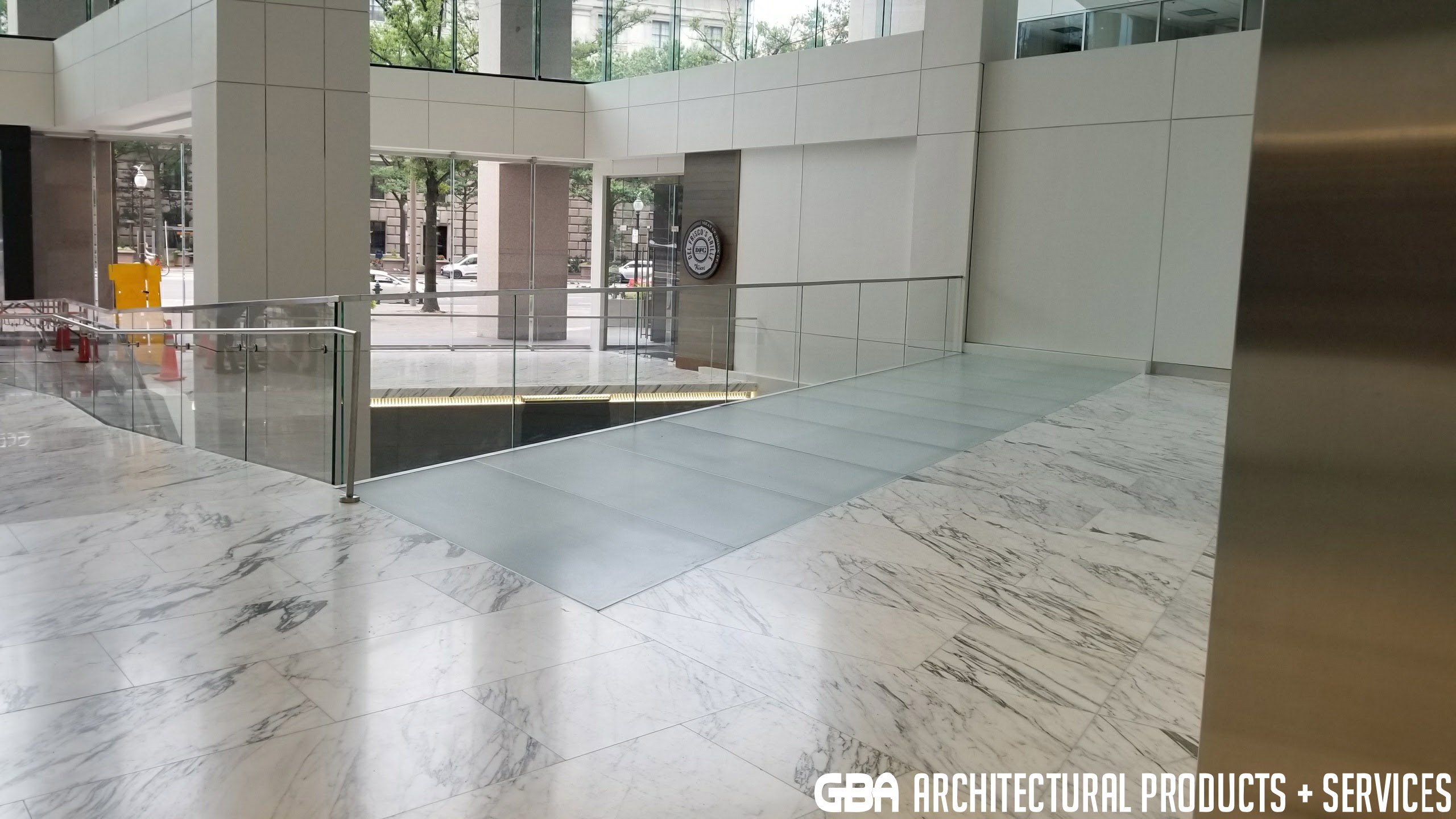 frosted glass floor