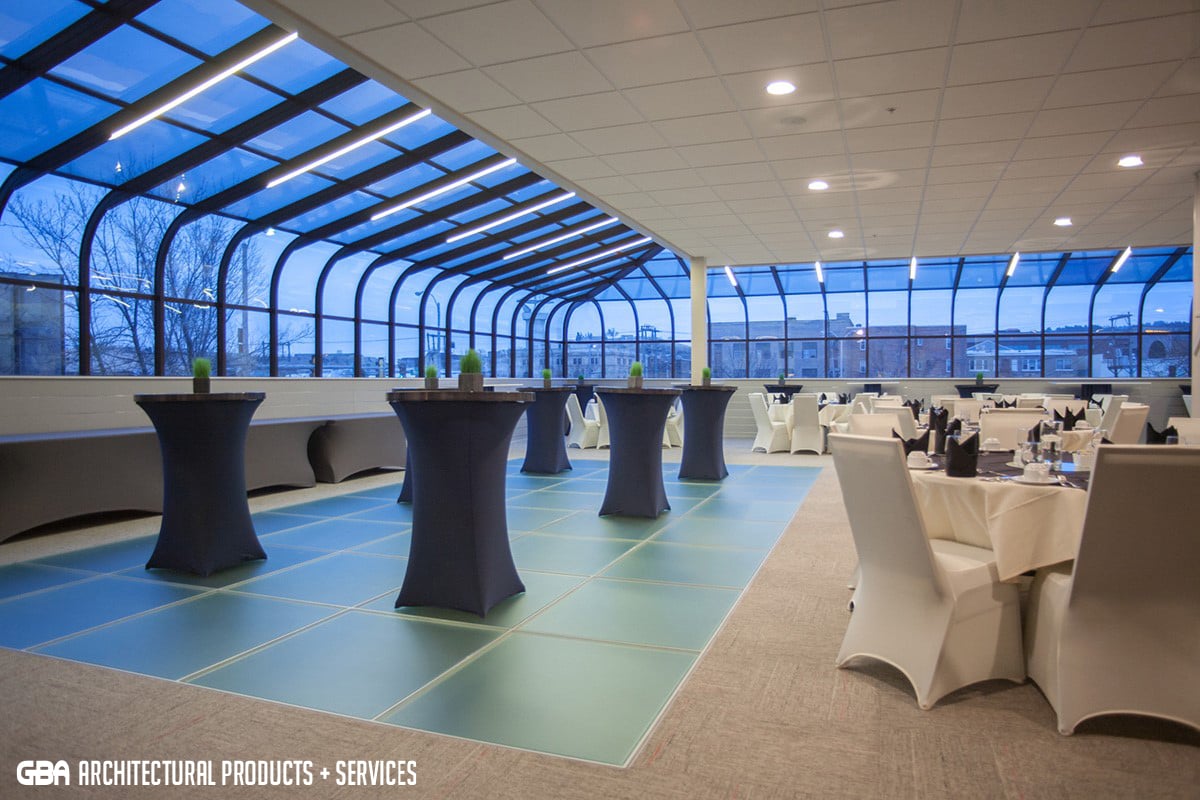 glass dance floor