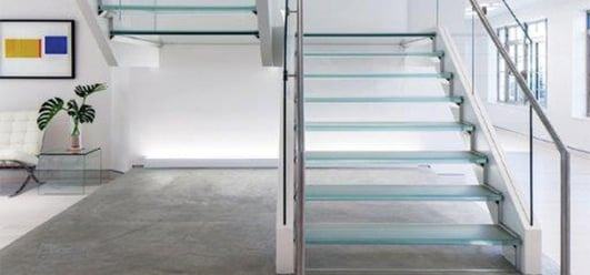GlassWalk floating glass staircase