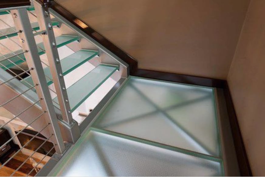 staircase glass design