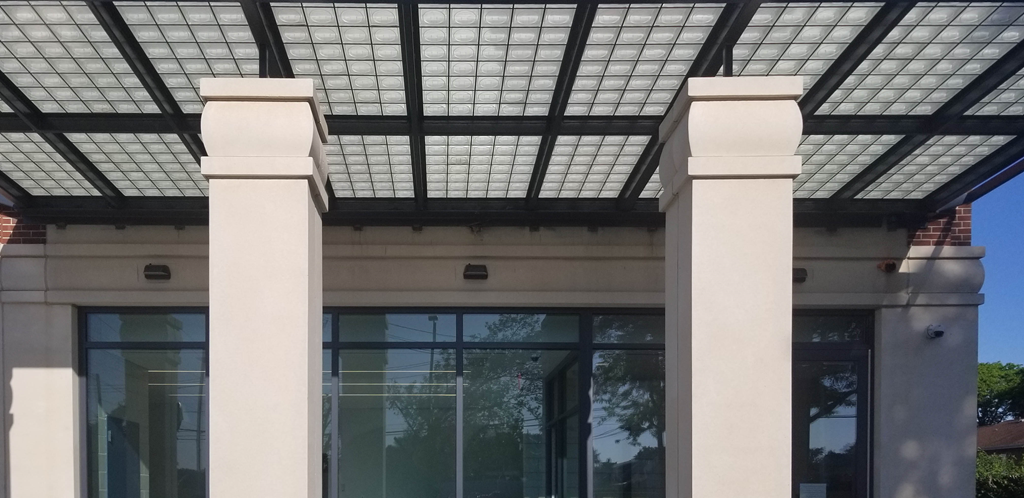 Glass Block Canopy Awning