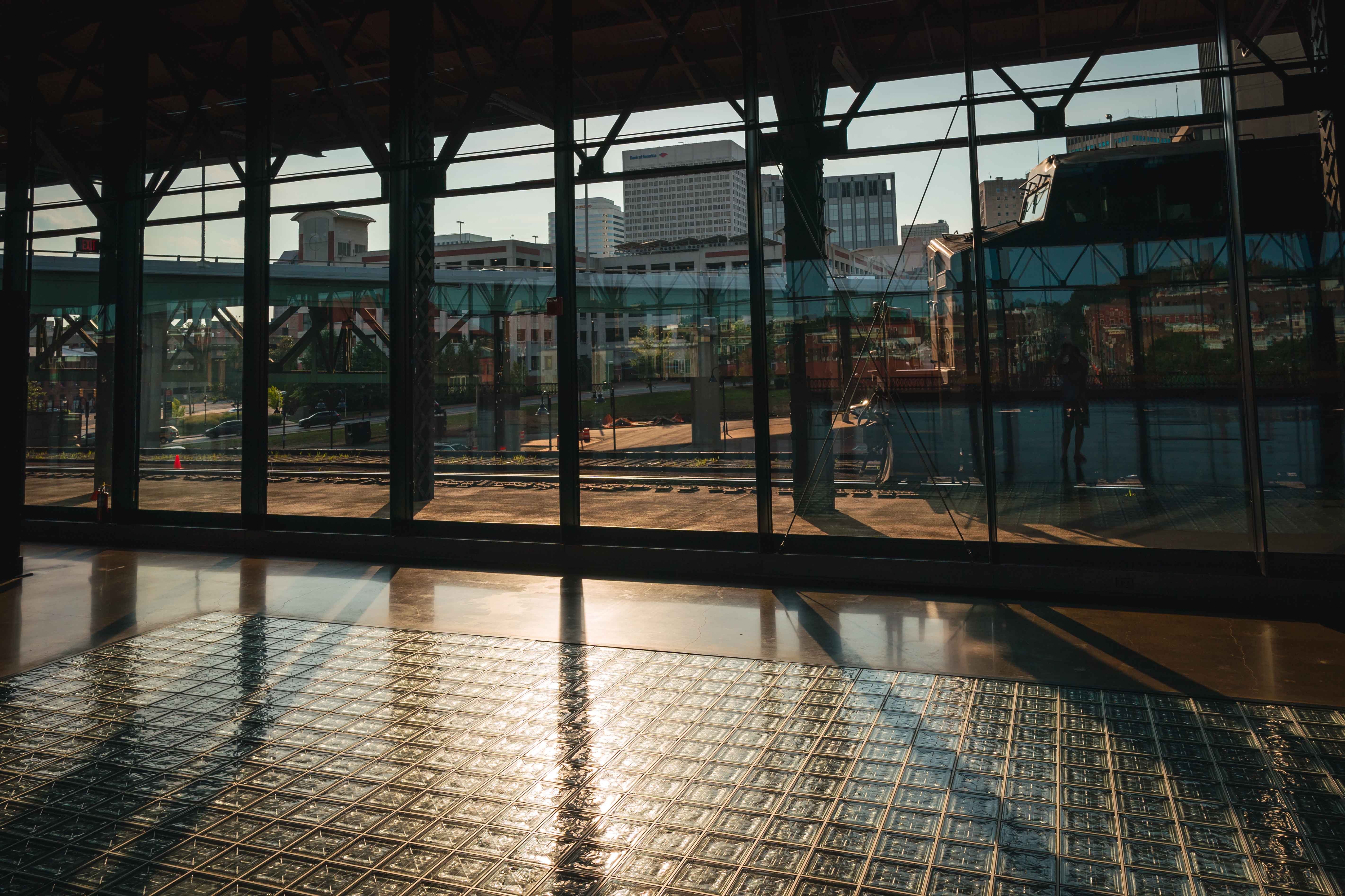 glass block floor panels