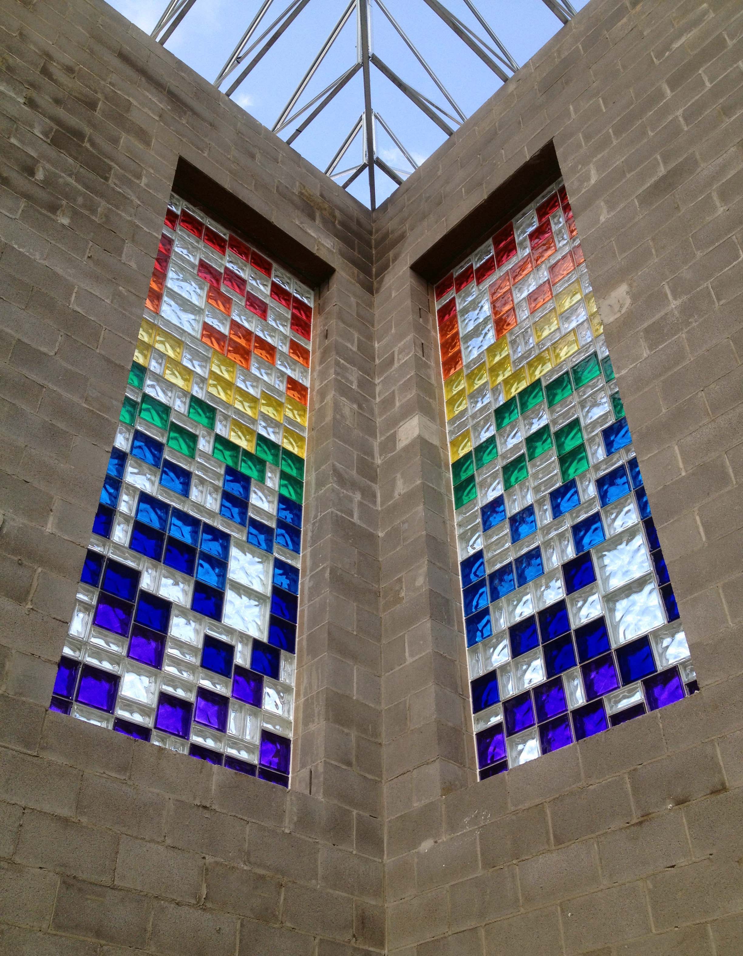 wall glass block patterns designs