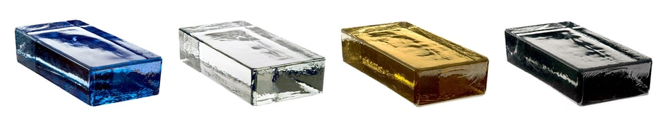 VETROPIENO Solid Glass Brick in Designer Colors