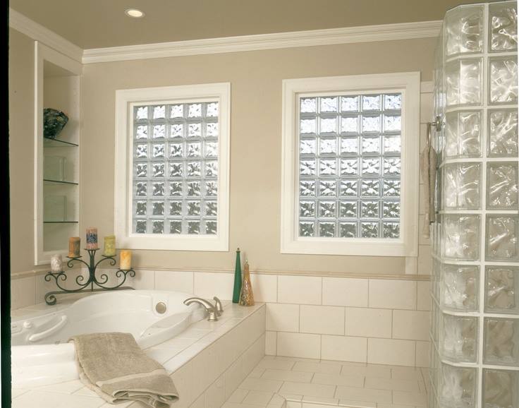 glass block shower and glass block windows