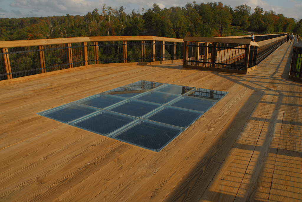 outdoor glass floor