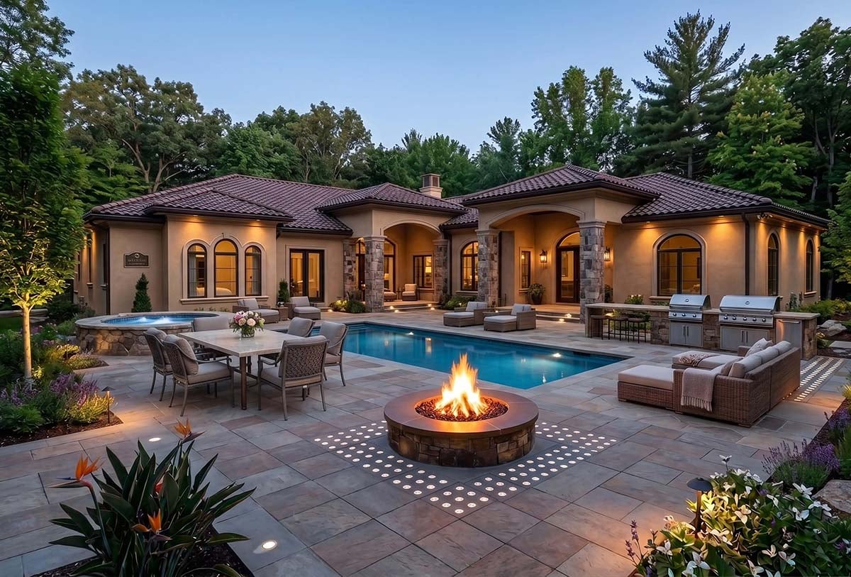 concrete pavers with led lights outdoor