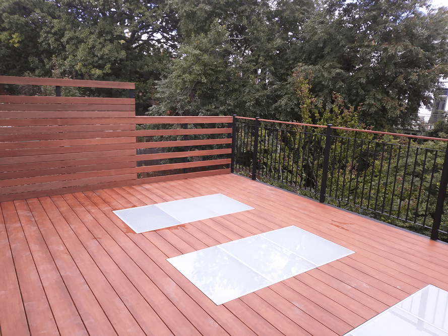 private glass deck floor