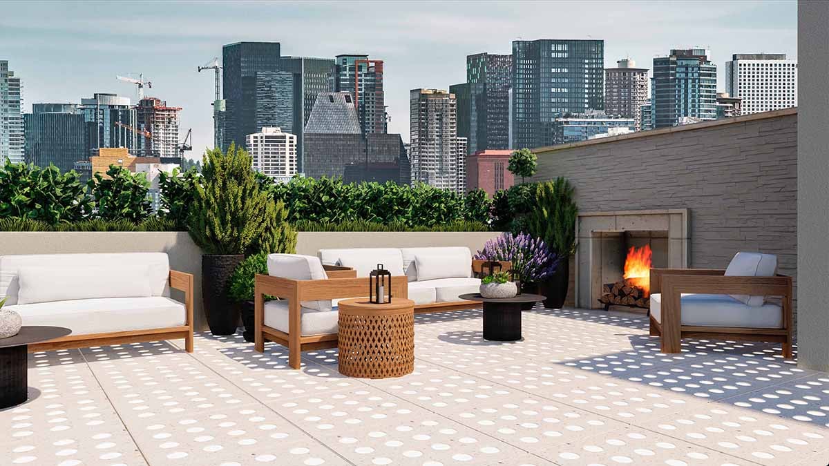 paver lights for rooftop deck construction-1