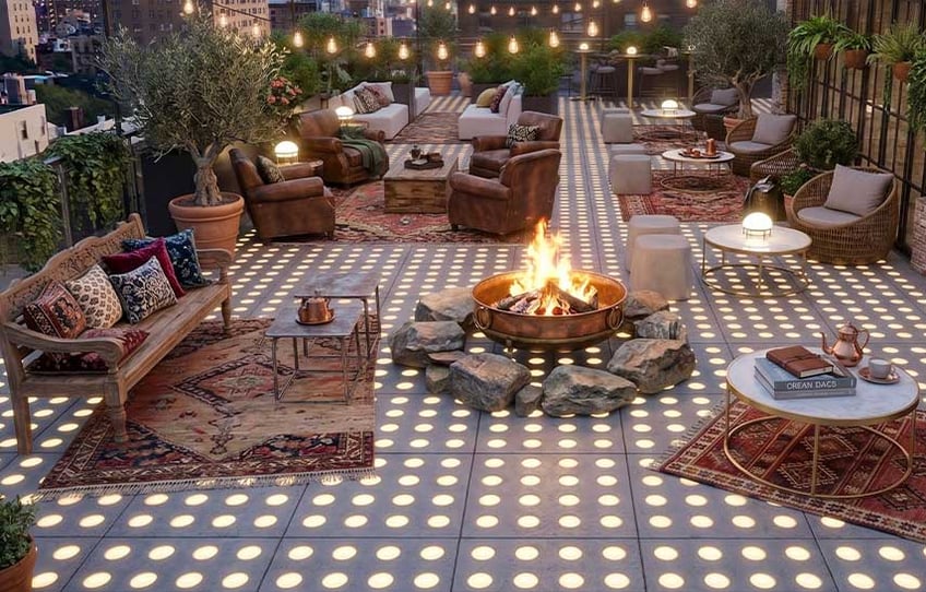 Rooftop deck materials