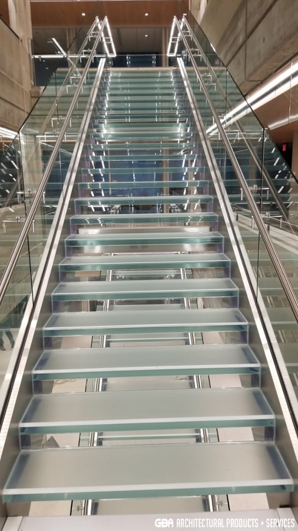 floating glass staircase