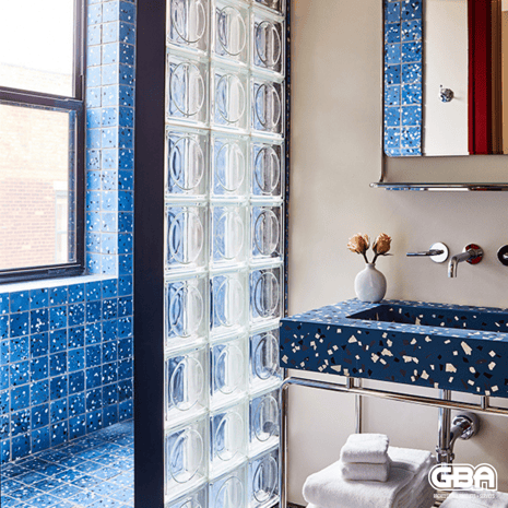 Photo inspiration: Visual Reference: Upgrade Your Bathroom Glass Block Shower Half Wall Solutions