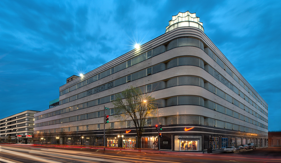 Glass Block Exterior at Hecht Warehouse